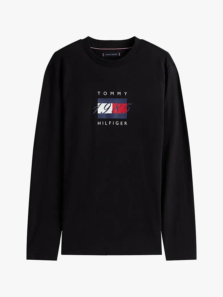 Tommy Hilfiger Men's 1985 Logo T-Shirt – Black