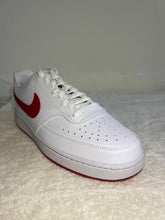 Nike Court Vision Low  White & Red Classic Leather Men’s Sneakers