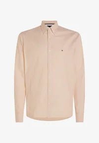 Tommy Hilfiger Men's Classic Beige Button-Down Shirt – Long Sleeve