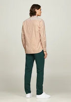 Tommy Hilfiger Men's Classic Beige Button-Down Shirt – Long Sleeve