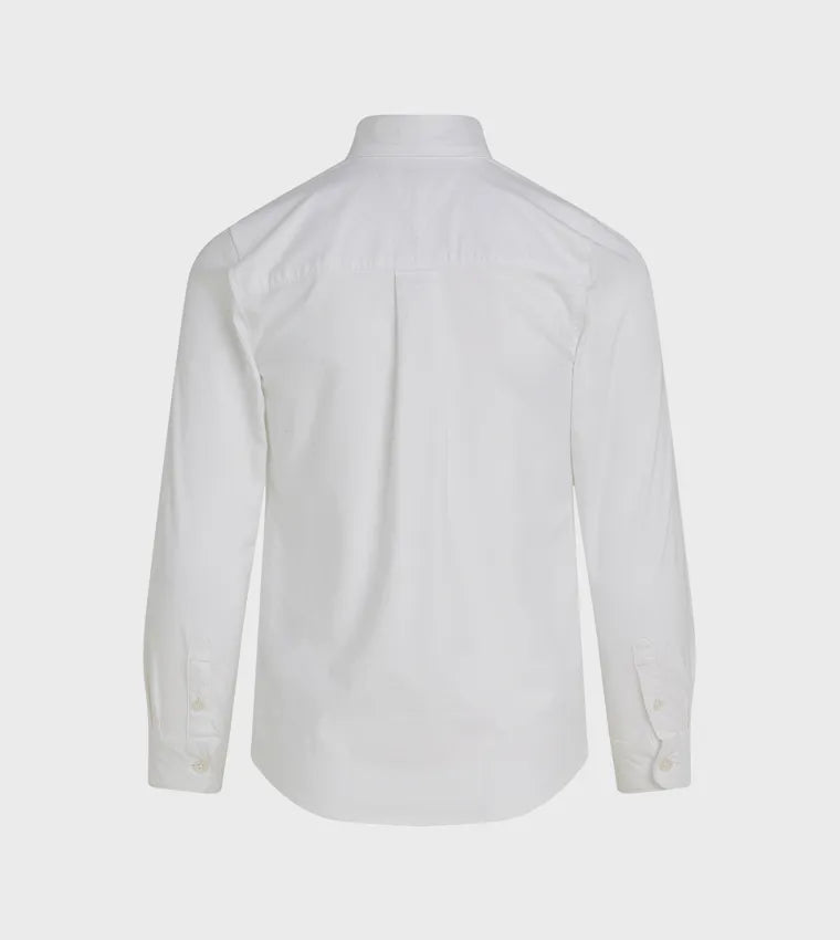 Tommy Hilfiger Boys Long Sleeve Button-Down Shirt – White