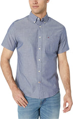 Tommy Hilfiger Men's Short Sleeve Casual Button Down Shirt